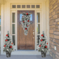 Northlight 3ft. Warm White LED Snowy Bristle Pine Christmas Swag - image 2