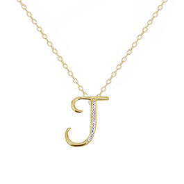 Accents by Gianni Argento Diamond Initial J Pendant Necklace