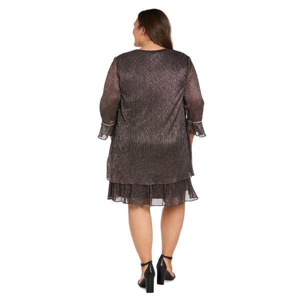Plus Size R&M Richards Rhinestone Trim Jacket Dress