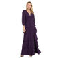 Womens R&M Richards Balloon Sleeve Tier Chiffon Gown - image 1