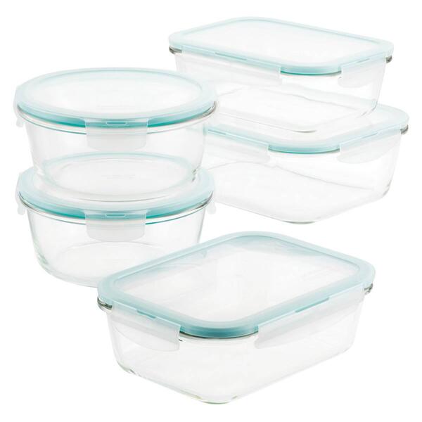 Lock & Lock Purely Better&#40;tm&#41; Glass 10pc. Food Storage Container set - image 