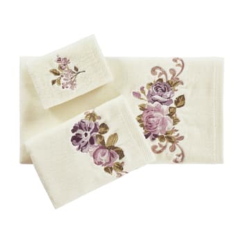 Chambord Embroidered Floral Bath Towel Set by Royal Court Home