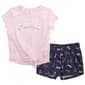 Girls (4-6x) Puma® Logo Tie Front Tee Mesh Short Set - image 2