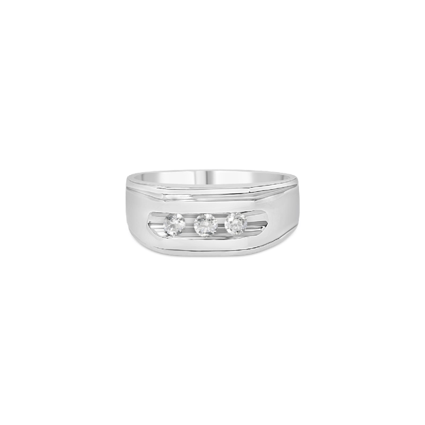 Haus of Brilliance 1/3ctw. Diamond Channel Set 3 Stone Ring Band