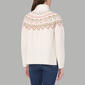Womens Sami & Jess Long Sleeve Heart Fair Isle Turtleneck Sweater - image 2