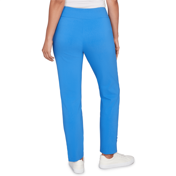 Womens Hearts of Palm Embraceable Blue Casual Ankle Pants