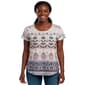 Womens OneWorld Sublimation Tribal Border Hem Abstract Tee - image 1