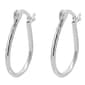 Marsala Sterling Silver Diamond-Cut Hoop Earrings - image 1