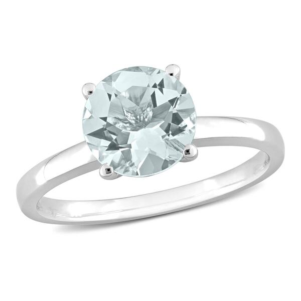 Gemstone Classics&#40;tm&#41; 10kt. White Gold Aquamarine Solitaire Ring - image 