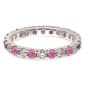 Pure Fire 14kt. White Gold Lab Created Pink Sapphire Band - image 3