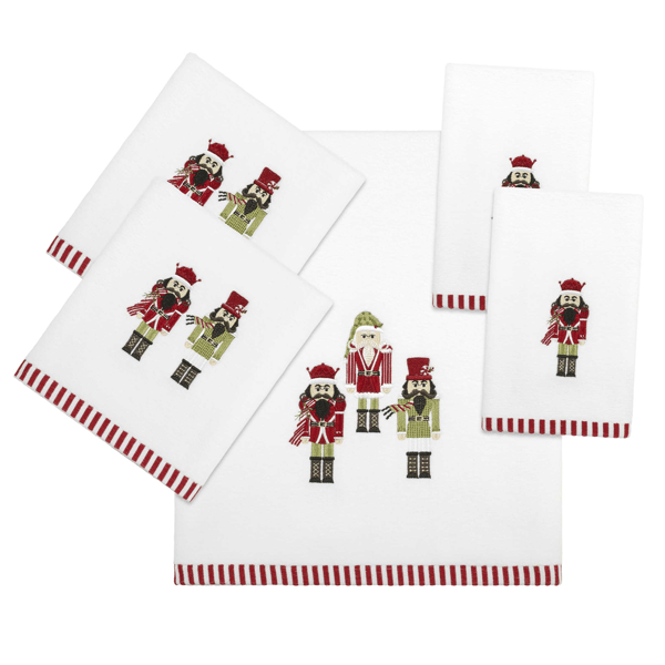 Avanti Peppermint Nutcracker 2pc. Bath Towel Collection