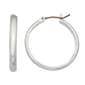Nine West Silver-Tone 25mm Medium Smooth Hoop Earrings - image 1