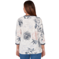 Womens Ruby Rd. Jetsetter Floral Stamp Front Knot Blouse - image 2