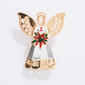 Gold & Pearl Angel w/ Wings Pin - image 1