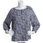 Plus Size Architect&#174; 3/4 Sleeve Floral Peasant Henley Top - image 3