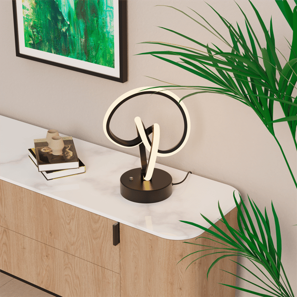 Infibrite 11in. Abstract Art LED Table Lamp