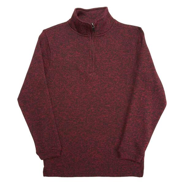 Mens Mountain Ridge(R) 1/4 Zip Marled Knit Sweater - image 