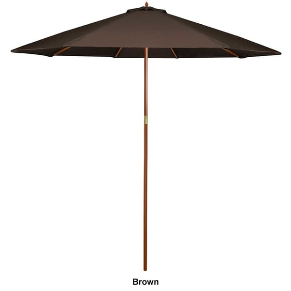 Northlight Seasonal 9ft. Wooden Pole Patio Market Umbrella
