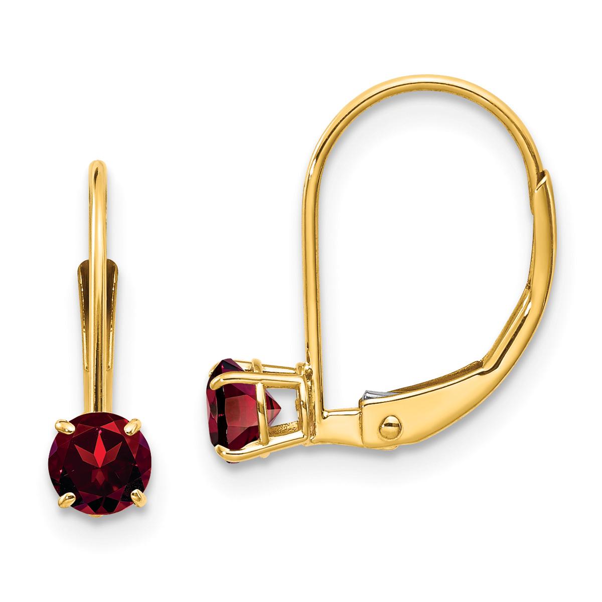 Gemstone Classics™ 14kt. Gold Garnet Drop Earrings