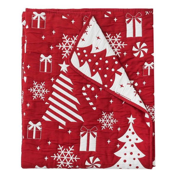 Greenland Home Fashions™ Peppermint Party Reversible Throw