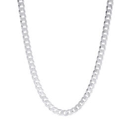 30in. Sterling Silver Pave Curb Chain Necklace