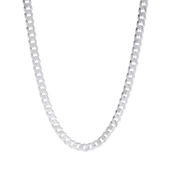30in. Sterling Silver Pave Curb Chain Necklace - image 