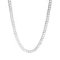 30in. Sterling Silver Pave Curb Chain Necklace - image 1