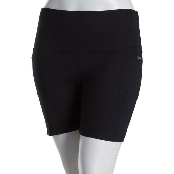 Plus Size French Laundry 7in. Bike Shorts with Zip Pocket - image 