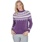 Womens Alfred Dunner Vail Amethyst Fair Isle Chenille Sweater - image 1
