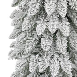 Puleo International 7ft. Pre-Lit Flocked Alpine Christmas Tree
