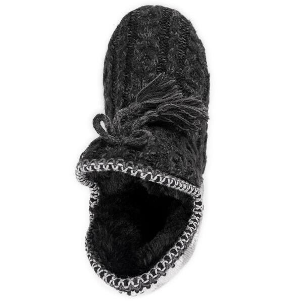 Womens MUK LUKS® Amira Pull On Slippers - Ebony/Dark Grey