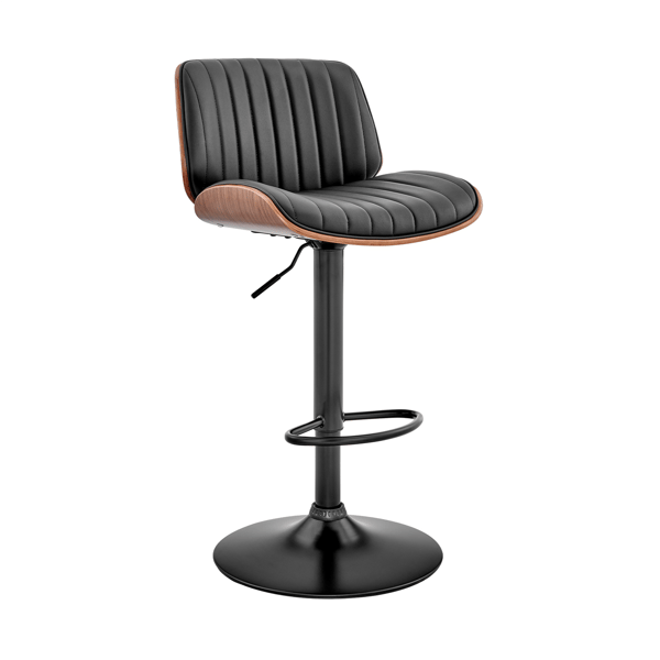 Armen Living Brock Faux Leather Adjustable Height Bar Stool - image 