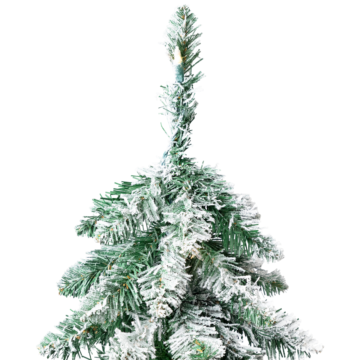 Northlight 3.5ft. Pre-Lit Pencil Flocked Alpine Christmas Tree