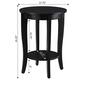 Convenience Concepts American Heritage Round End Table with Shelf - image 4