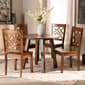 Baxton Studio Rava Walnut Brown Finished Wood 5pc. Dining Set - image 7