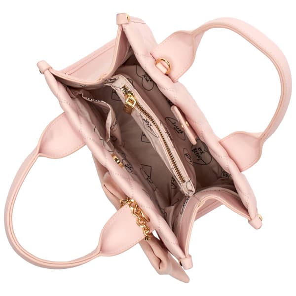 Betsey Johnson Quilted Heart Satchel W/Charm