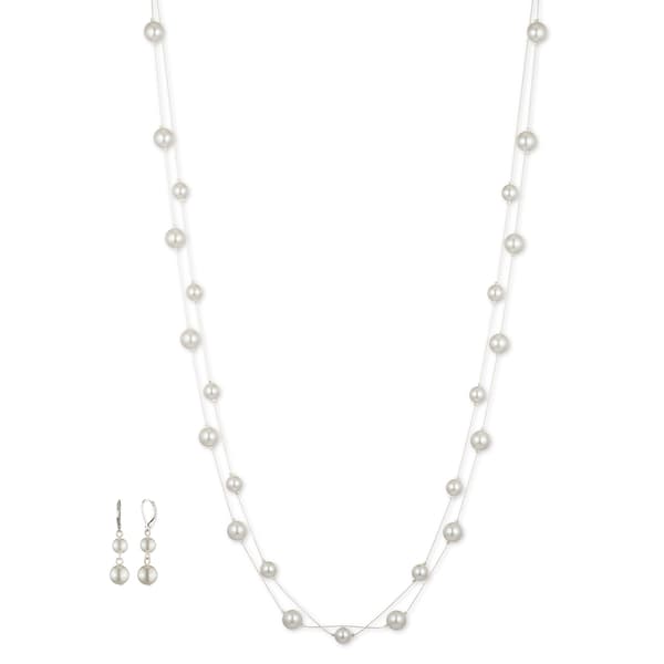 You're Invited Pearl Earrings & Necklace Set - image 