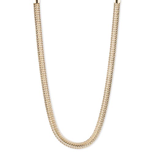 Anne Klein Thick Gold-Tone Snake Chain Necklace - image 