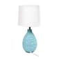 Simple Designs Textured Stucco Ceramic Oval Table Lamp - image 3