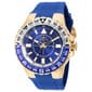 Mens Invicta Aviator Gold/Blue Dial & Band Quartz Watch - image 1
