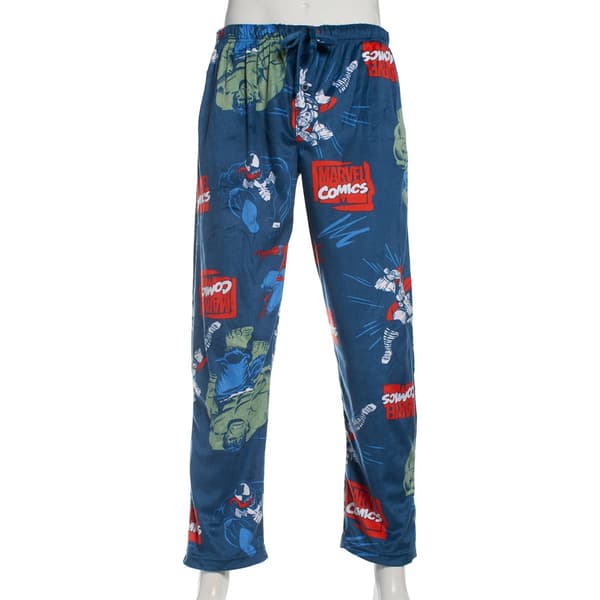 Mens Marvel Superheroes Silky Lounge Pajama Pants - image 