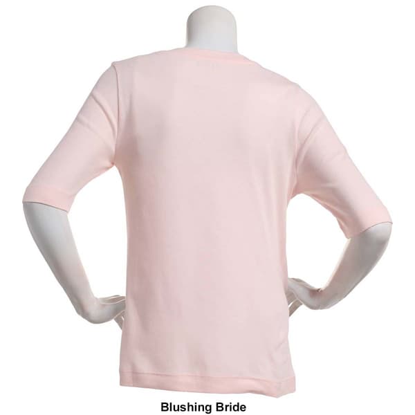 Petite Architect&#174; Elbow Sleeve Round Neck Tee