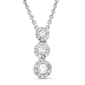 Sterling Silver 1/10cttw. Lab Grown Diamond Pendant - image 1