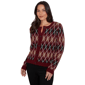 Womens Skye''s the Limit Wild Romance Argyle Cardigan - image 3