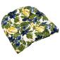 Jordan Manufacturing Floral Wicker Chair Cushion - Blue - image 1