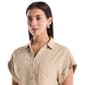 Womens Rafaella® Short Roll Sleeve Button Front Blouse - image 3