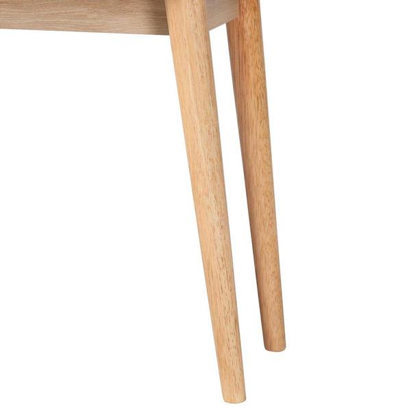 Baxton Studio Baird Oak Brown Wood/Rattan 2-Drawer Console Table