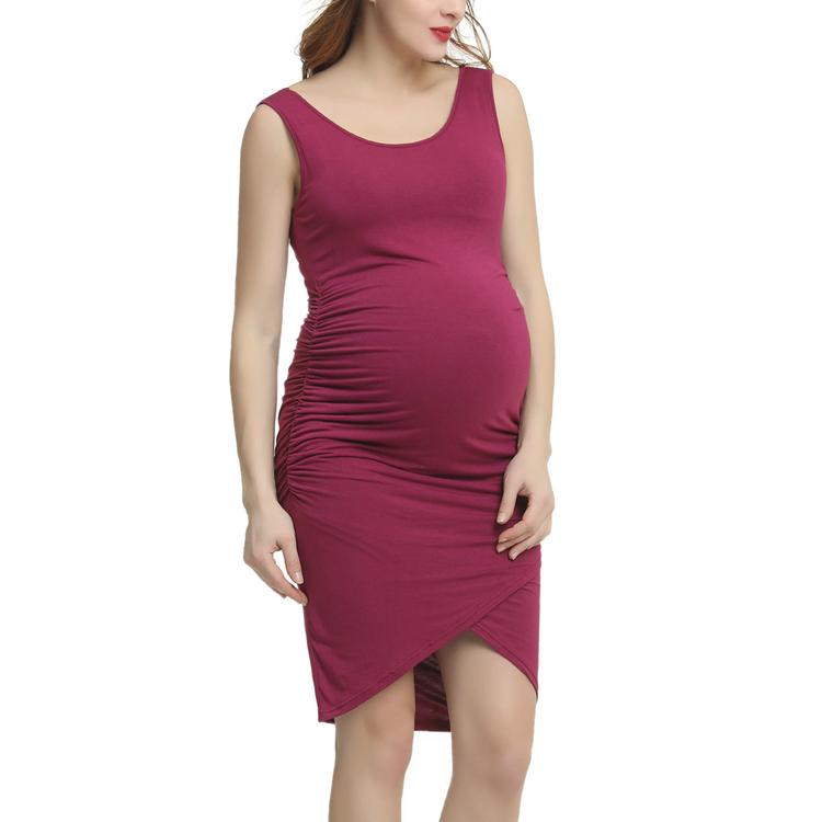 Womens Glow & Grow(R) Tulip Hem Maternity Midi Dress