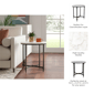 Sagebrook Home 20in. Winslow Marble Top Accent Table - image 8
