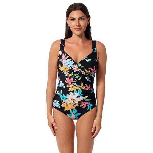 Womens Jantzen Garden Party Surplice Mio One Piece Swimsuit - image 